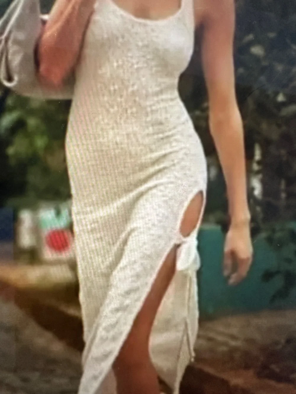 FREE PEOPLE FREE-EST IVORY FOAM MIDI HALTER DRESS. NWOT
